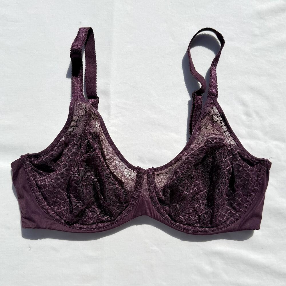Chantelle Norah Chic Unlined Underwire Bra 36D Purple 16M1